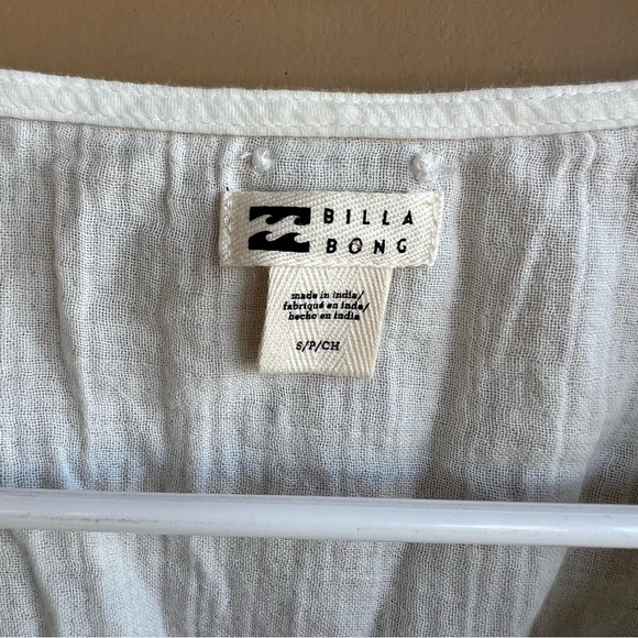 Billabong Spellbound Mini Dress White Size Small Cotton Gauze - Picture 4 of 8
